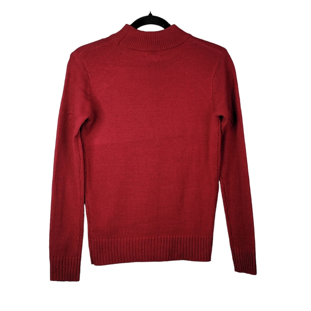 Juicy Couture Red Mock Neck Studded Light Weight 3 Seasons Streetwear Sweater XS - Picture 6 of 12